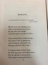 Image of a book page printed with stanzas 1-3 of "Morning"