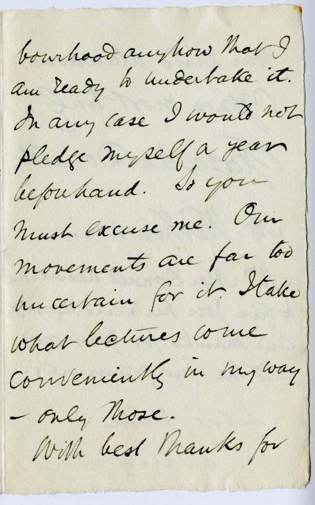 Letter from George MacDonald to Mr. Watkinson.  26 September 1883.