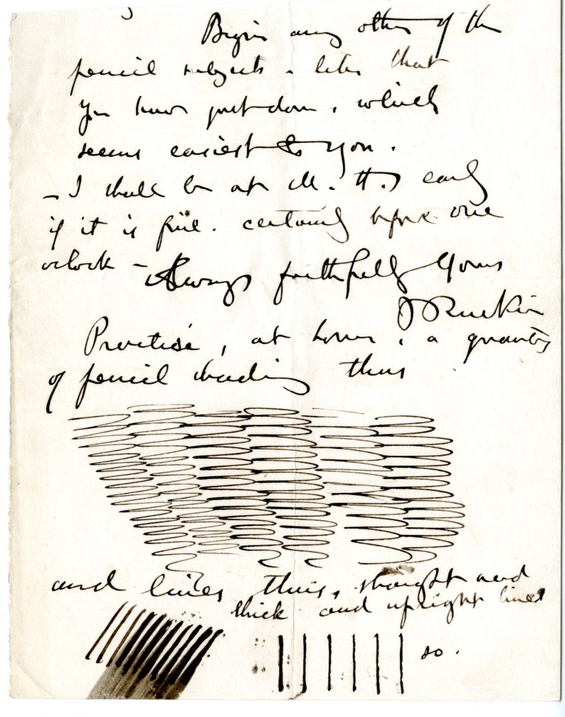 Letter from John Ruskin to [Unknown]. [Undated].