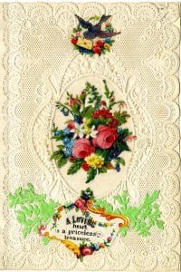 "A loving heart is a priceless treasure" Victorian Valentine Collection, Armstrong Browning Library