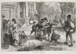 "Valentine's Day; 'Oh! Here's The Postman!'", The Illustrated London News, February 10th, 1872. From the British Library's Collections, Copyright British Newspaper Archive.