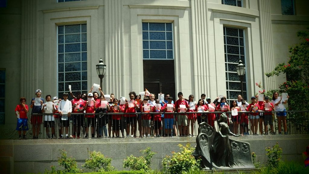 Freedom School Scholars at the Armstrong Browning Library, July 12, 2019