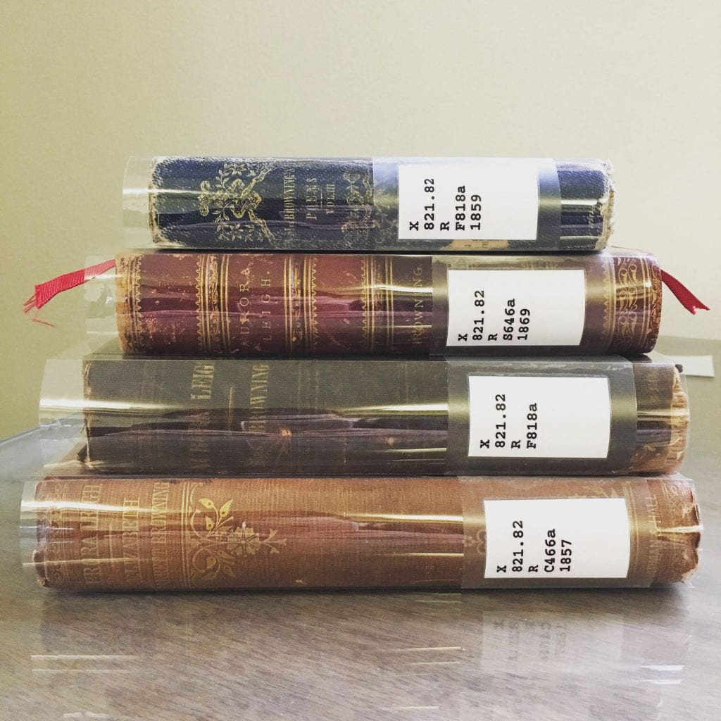 Four editions of Elizabeth Barrett Browning's Aurora Leigh