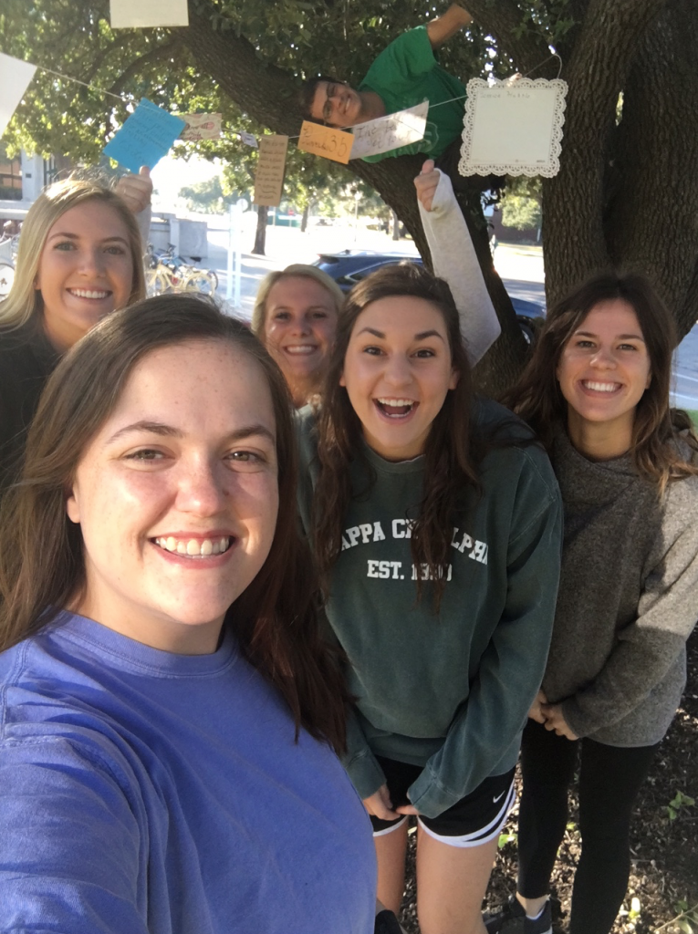Castellaw calligraphy tree encourages students during Homecoming week