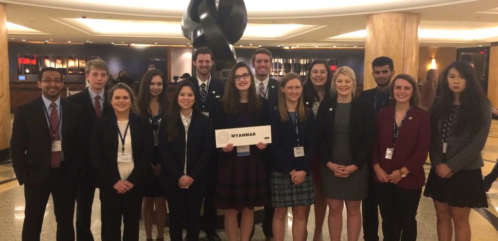 Baylor Model UN team represents Myanmar and Russian Federation at national conference