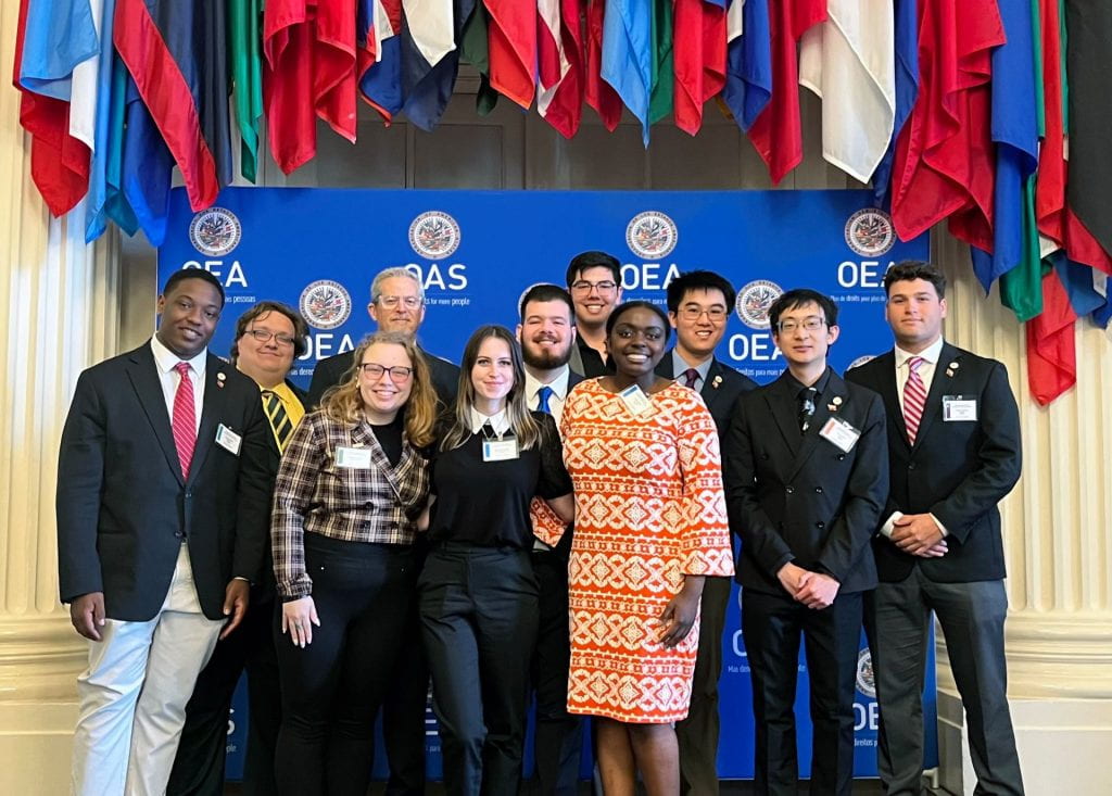 Baylor's Model Organization of American States team represents Chile in international competition