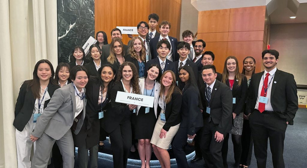 Baylor Model United Nations Team and partners from Japan MUN are named Outstanding Delegation in record-breaking performance