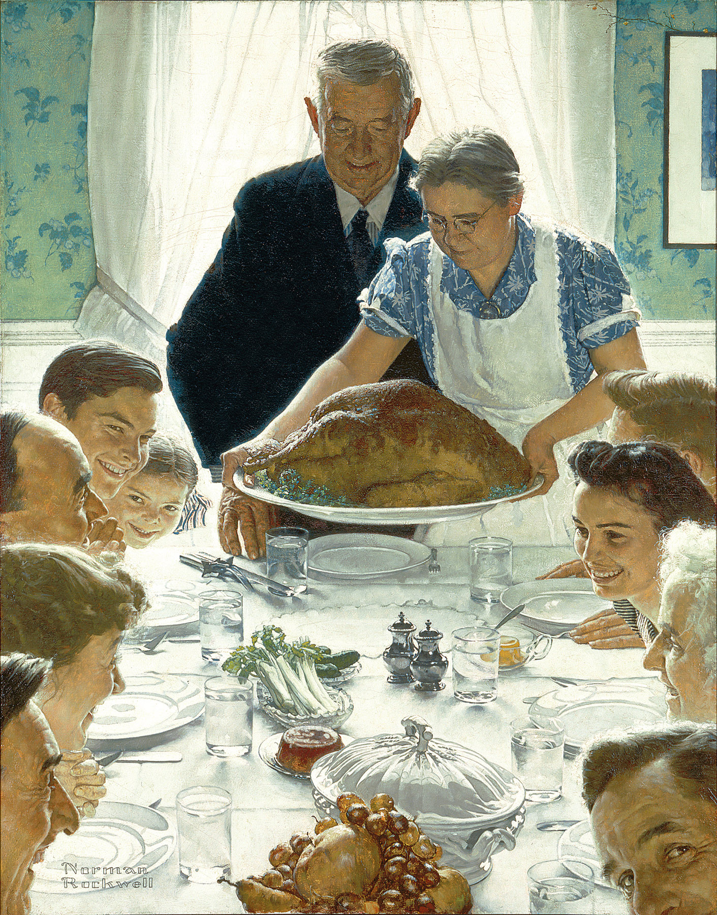 Image result for thanksgiving rockwell