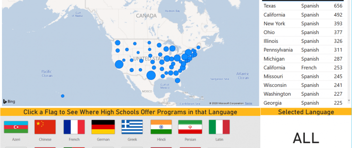 Data Viz of the Week #1 – High School Foreign Language Programs by State