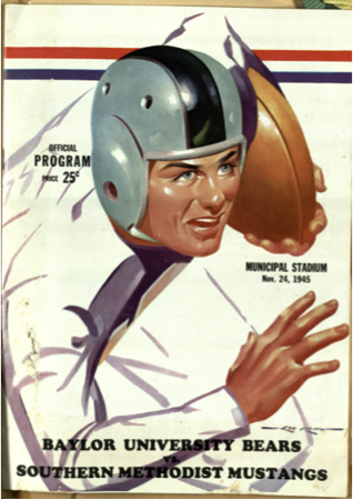 Figure 7: Football program cover from the Baylor versus SMU game in 1945. (Photo from: Billie, Series 1)