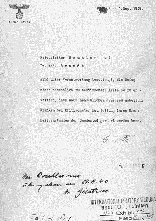 Hitler's Euthanasia Decree