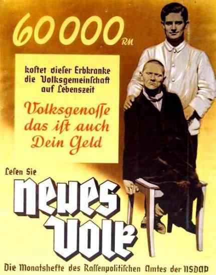 German propaganda about the economics of exterminating disabled citizens
