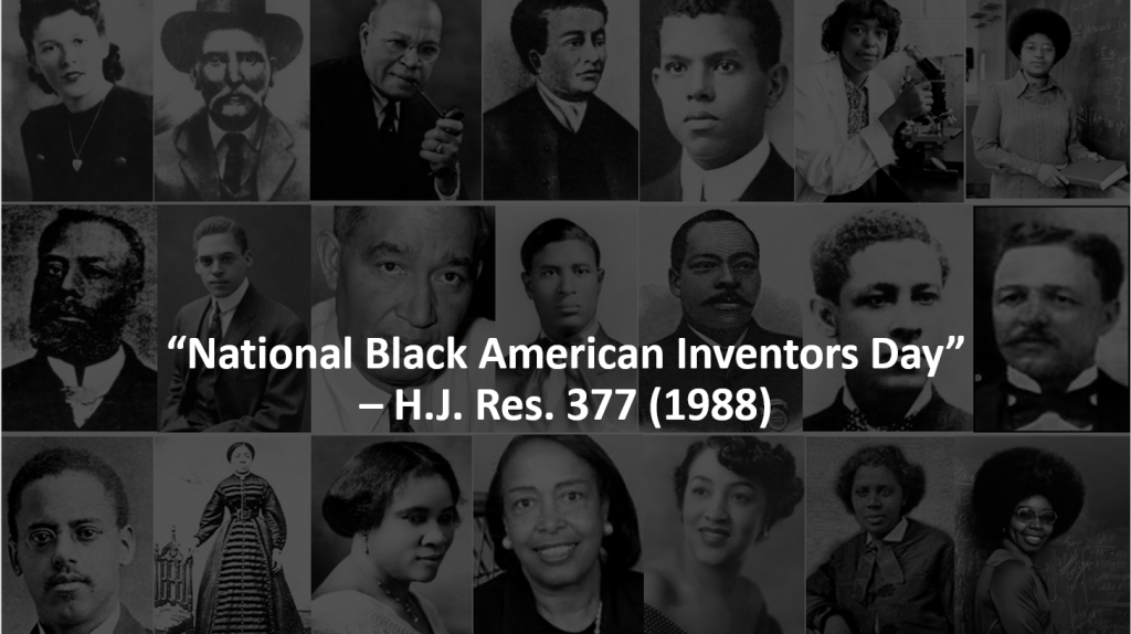 Title collage consisting of photos of Black inventors