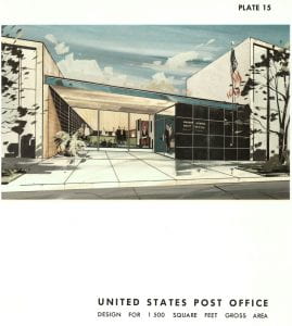 Illustration of post office design