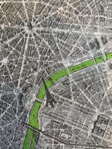 Street map of Paris, France