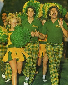 Baylor Yell Leaders help cheer the Bears to their 1974 SWC Championship